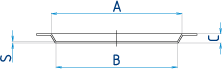 Abgiessschalen Quatratische Ausführung