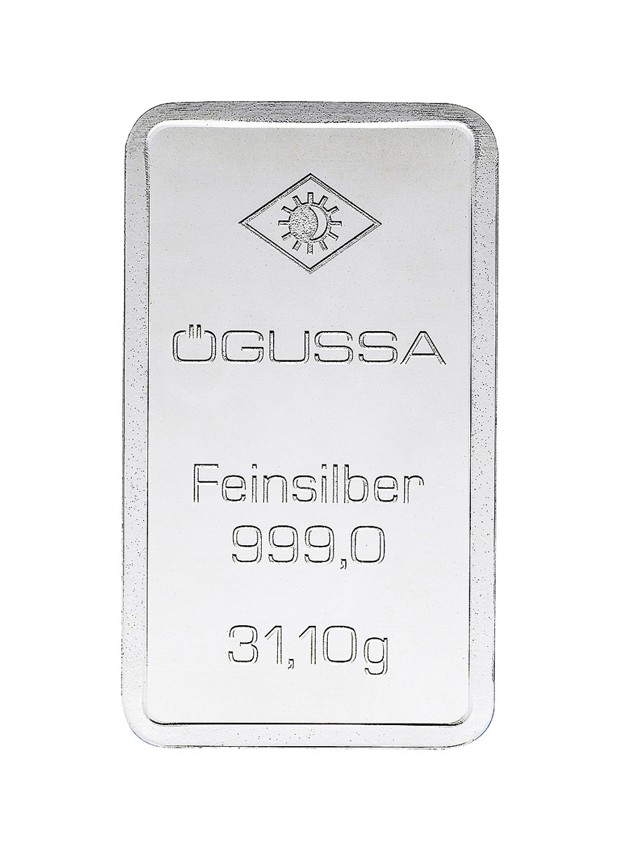 ÖGUSSA Feinsilber Barren 31,1 Gramm