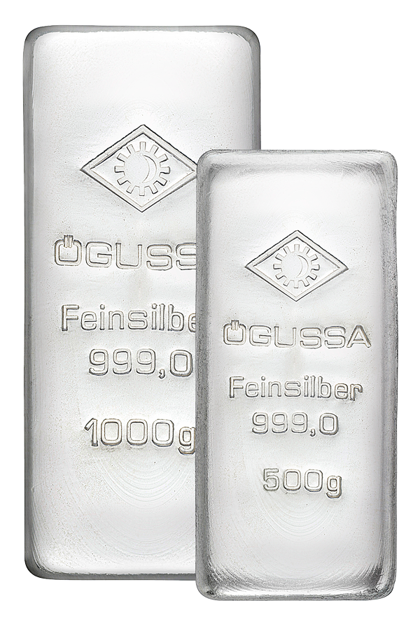 ÖGUSSA Fine silver bars